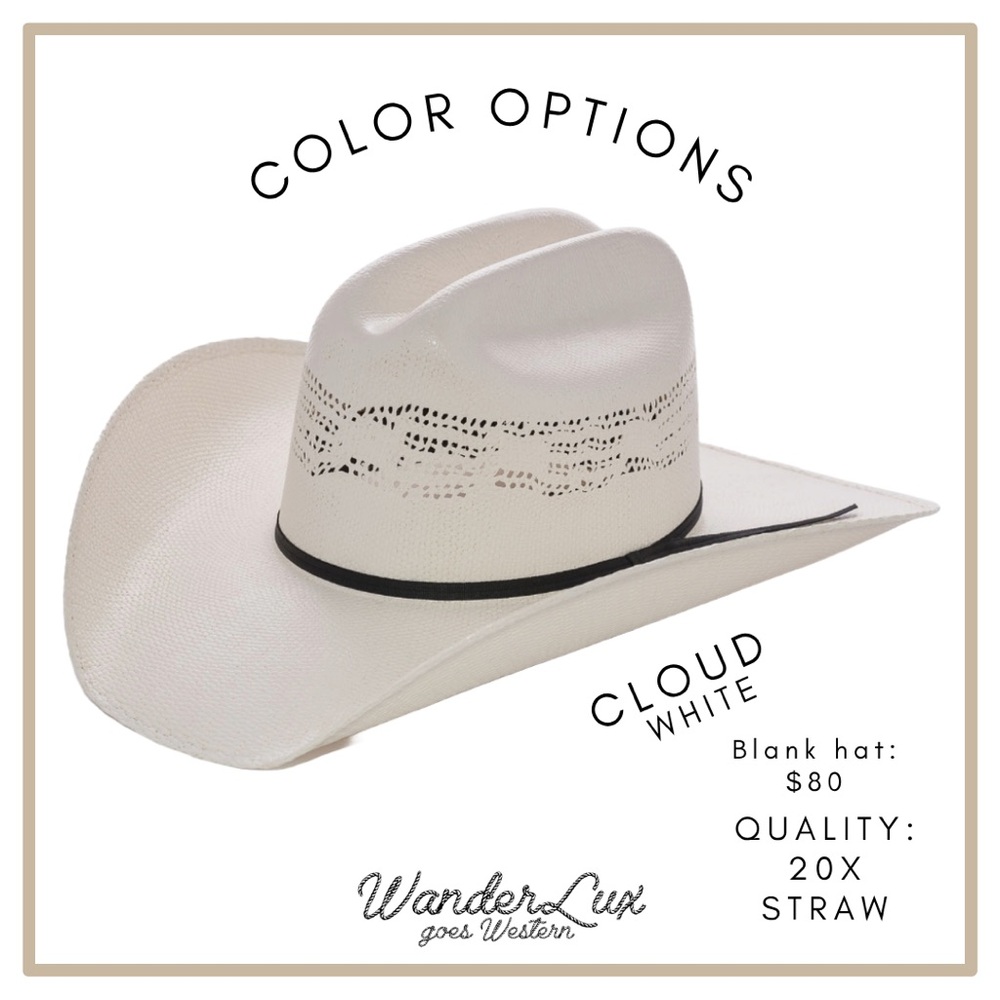 White Straw Cowboy Hat
